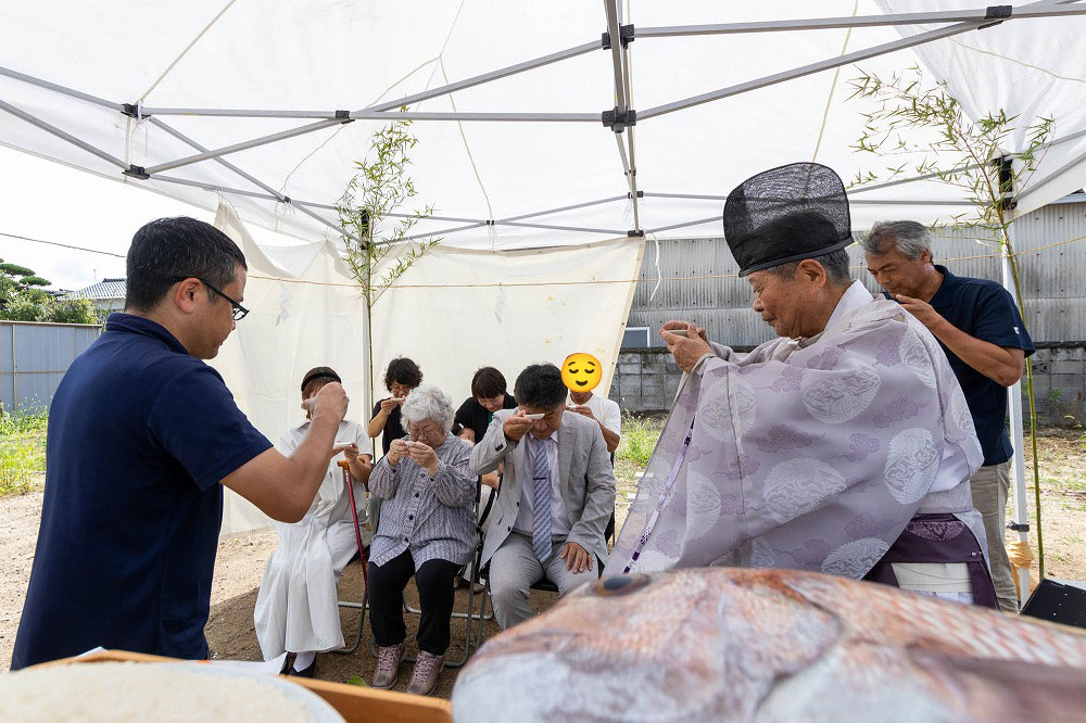 地鎮祭 神酒拝戴