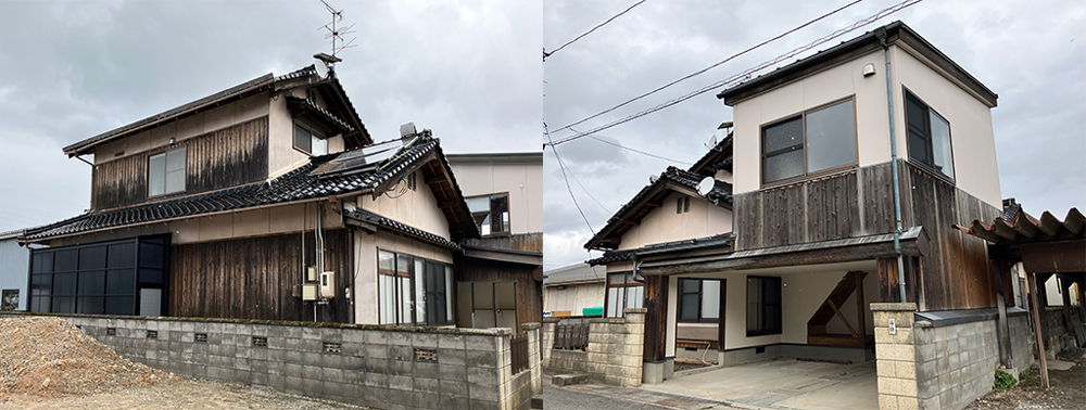 新築・注文住宅・リフォーム・リノベーションなら鳥取県米子市の地域密着工務店、小田原工務店にお任せください。リフォームモデルハウス、リフォーム前の外観写真