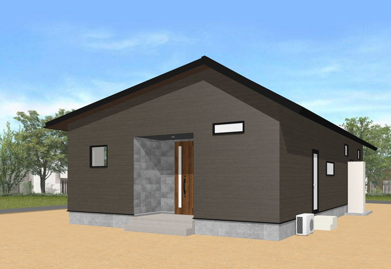 新築・注文住宅・リフォームなら鳥取県米子市の地元工務店、小田原工務店にお任せください。外観完成予想図の写真